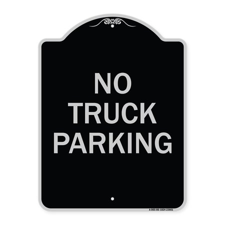 SIGNMISSION No Parking No Truck Parking Heavy-Gauge Aluminum Architectural Sign, 24" x 18", BS-1824-23661 A-DES-BS-1824-23661